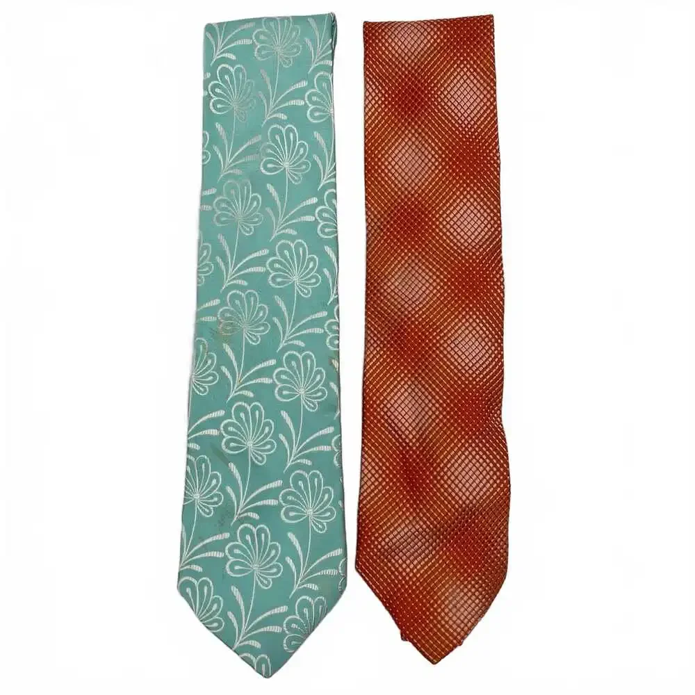 Ted Baker Silk Ties Blue & Orange 2-Pack | OS Silk Ties USA